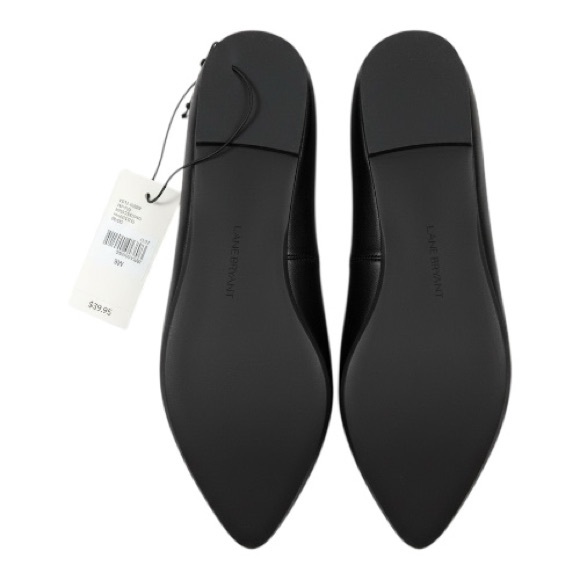 NWT| Lane Bryant Black Pointed Toe Flats 9W | NWT | Retail $39.95 - Picture 2 of 3